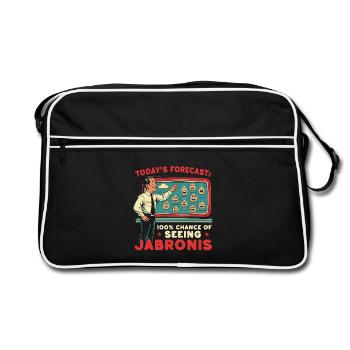 Todays Forecast 100% Chance Of Seeing Jabronis - Retro Tasche - Schwarz/Weiß - Vorne