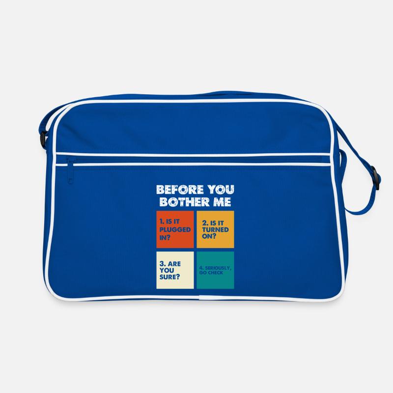 Bevor Du Mich Störst – Tech Check Retro Tasche