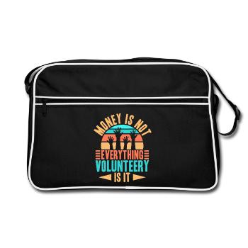 Volunteer Appreciation Money Is Not Everything - Retro Bag - black/white - Front