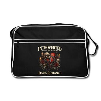 Introverted But Willing To Discuss Dark Romance - Retro Bag - black/white - Front