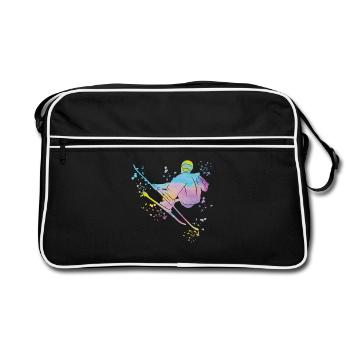 Ski alpin Sports d’hiver Ski nordique - Sac Retro - noir/blanc - Devant