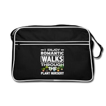 Romantic walks through the Plant nursery - Retro Bag - black/white - Front