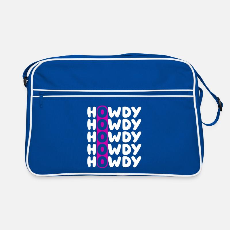 Howdy Repeat O Western Pattern Retro Tasche