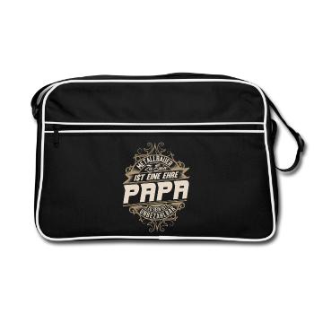 Père métallurgiste - Sac Retro - noir/blanc - Devant