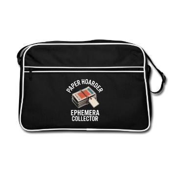 Collectionneur d’éphémères accumulateurs de papier - Sac Retro - noir/blanc - Devant