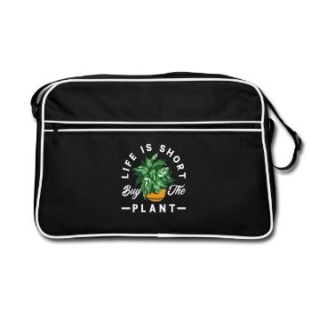 Plant Lover Succulent Gardening - Retro Bag - black/white - Front