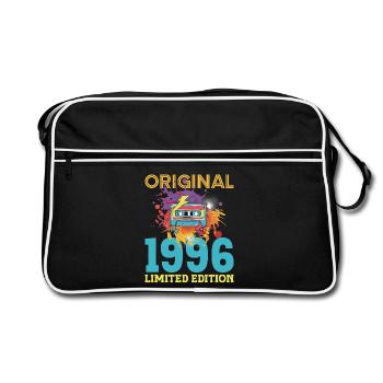 Anniversaire 30 ans 1996 Cassette Vintage Rétro - Sac Retro - noir/blanc - Devant