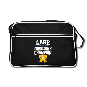 See-wochenende Countdown Zu See-tagen - Retro Tasche - Schwarz/Weiß - Vorne