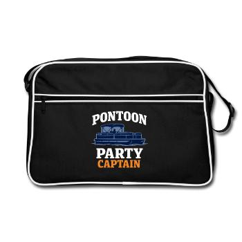 Flotte de pontons Équipage de pontons Bateau ponton - Sac Retro - noir/blanc - Devant
