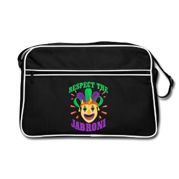 Respect The Jabroni - Retro Tasche - Schwarz/Weiß - Vorne
