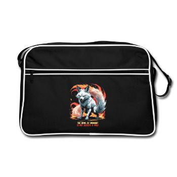 Créatures mythologiques kitsune - Sac Retro - noir/blanc - Devant