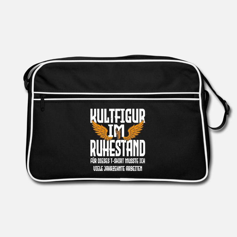 Rente 2026 Vorruhestand, Altersteilzeit Pension - Retro Tasche - Schwarz/Weiß