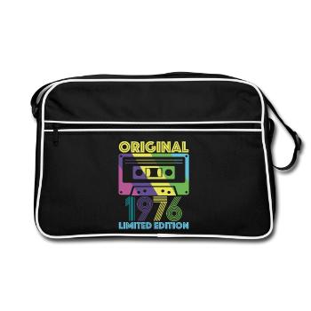 Originalkassette von 1976 50th Anniversary 50 Year Tee - Retro Tasche - Schwarz/Weiß - Vorne