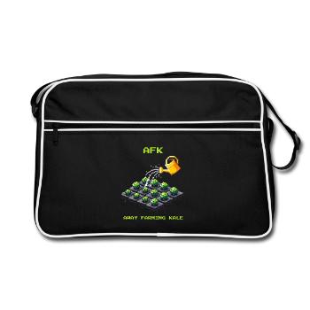 AFK avec le chou kale | Culture maraîchère et jardin - Sac Retro - noir/blanc - Devant