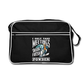 Télésiège de réunion de snowboard snowboard - Sac Retro - noir/blanc - Devant