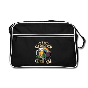 La Saint-Patrick, ce n’est pas de l’alcoolisme si c’est culturel - Sac Retro - noir/blanc - Devant