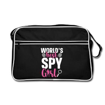  Private Investigator Uniform for Women Private - Retro Bag - black/white - Front
