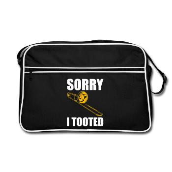 Désolé, j’ai fait un tonnerre de trombone, tromboniste, tromboniste - Sac Retro - noir/blanc - Devant