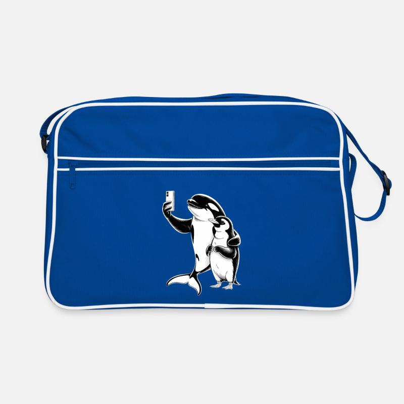 Orca und Robbe Retro Tasche