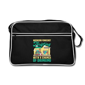 Thrift Shopper Weekend Forecast Thrift Store - Retro Bag - black/white - Front