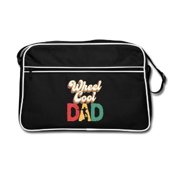 Monowheel Monocyclist Wheel Cool Dad - Retro Tasche - Schwarz/Weiß - Vorne