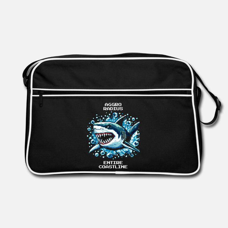 Aggro Radius | Shark whole coastline Retro Bag