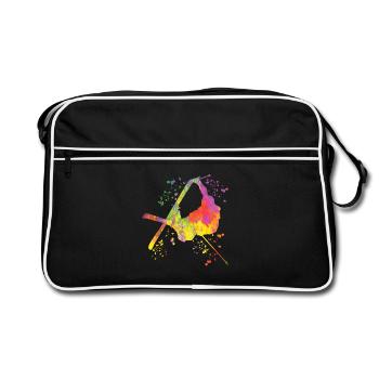 Ski alpin Sports d’hiver Ski nordique - Sac Retro - noir/blanc - Devant