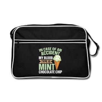 Mint Chocolate Chip Flavour Waffle Cone Mint - Retro Bag - black/white - Front