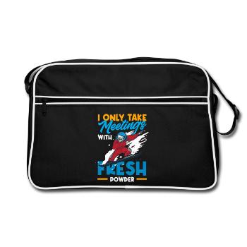 Snowboarding Snowboard Meeting Chairlift - Retro Bag - black/white - Front
