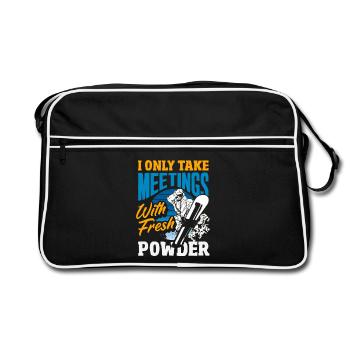 Snowboarding Snowboard Meeting Chairlift - Retro Bag - black/white - Front
