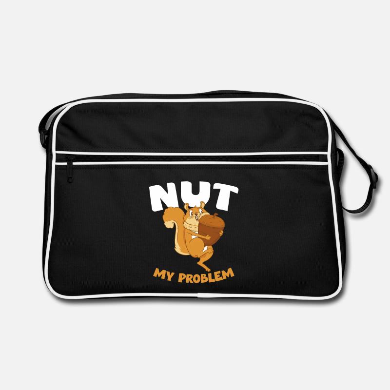 NUT MY PROBLEM Eichhörnchen Retro Tasche