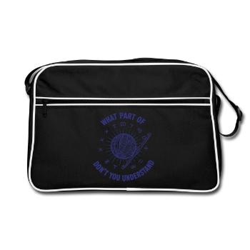 Crochet drôle, quelle partie de ne comprends-tu pas - Sac Retro - noir/blanc - Devant
