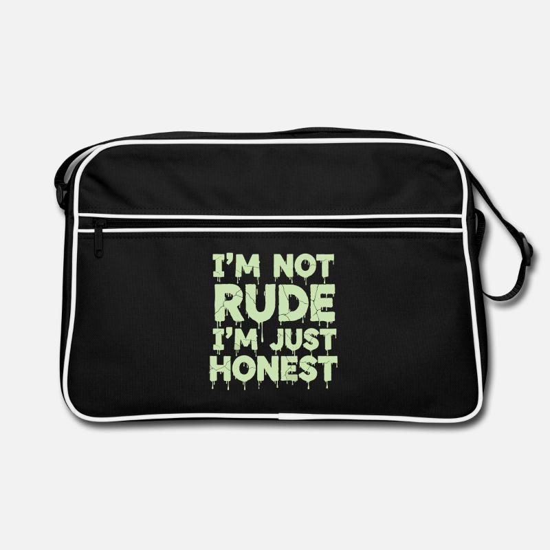 Je ne suis pas impoli, je suis juste honnête Sac Retro