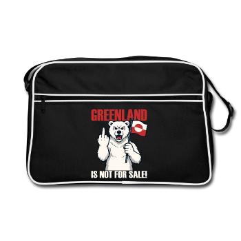 Le Groenland n’est pas à vendre - Sac Retro - noir/blanc - Devant