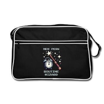 Magicien de routine | Vie quotidienne du travail social - Sac Retro - noir/blanc - Devant