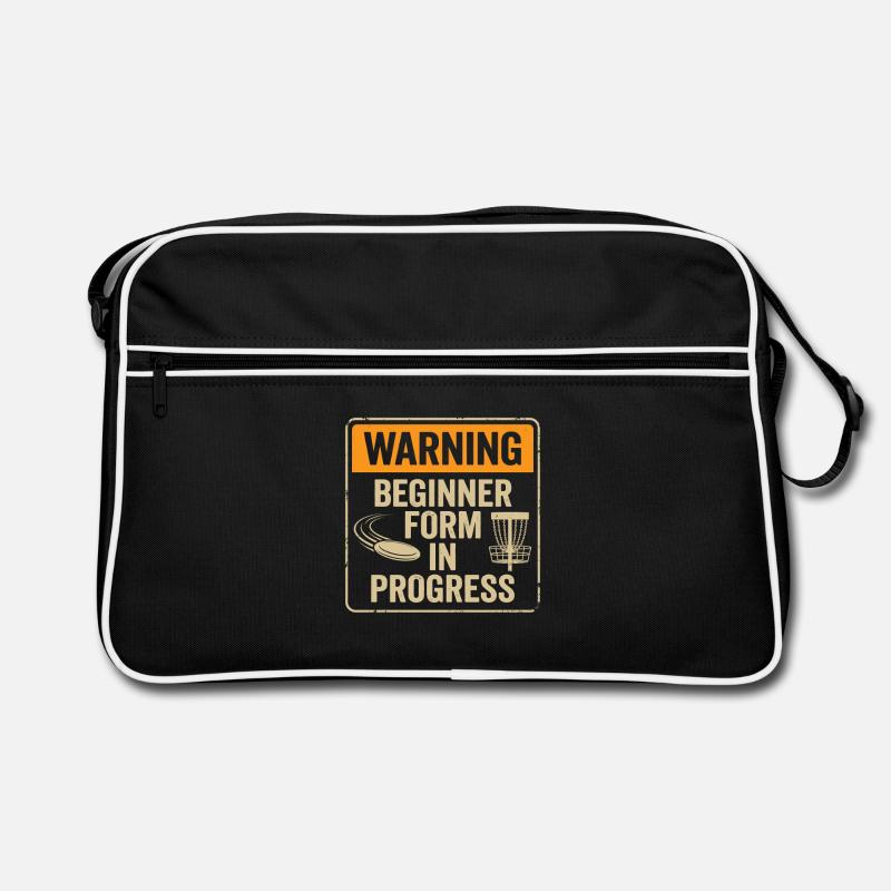 Warning Beginner Form – Disc Golf Warnschild Retro Tasche