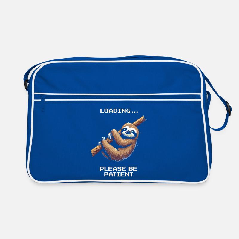 Loading... Please be patient | Sloth Humor Retro Bag