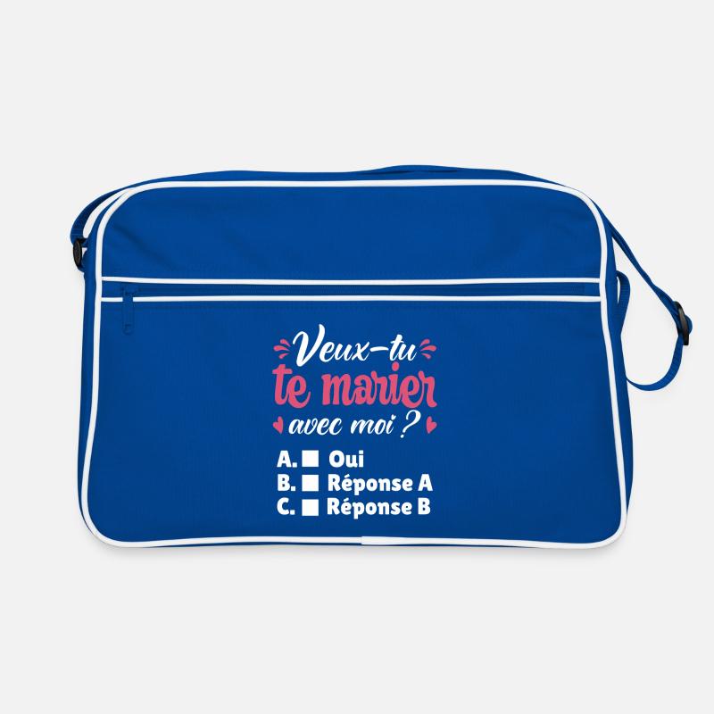 Demande Mariage Couple Romantique Saint Valentin Sac Retro