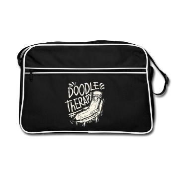 Doodle Doodle Drawing - Retro Bag - black/white - Front