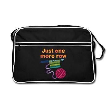 Crochet drôle : juste un rang de plus pour l’amoureux du crochet - Sac Retro - noir/blanc - Devant