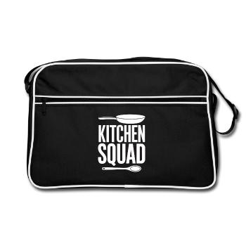 Équipe de cuisine Équipe de cuisine Équipe de cuisine Chefs amateurs - Sac Retro - noir/blanc - Devant