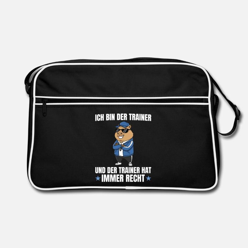 Fußballtrainer Capybara hat immer Recht Retro Tasche
