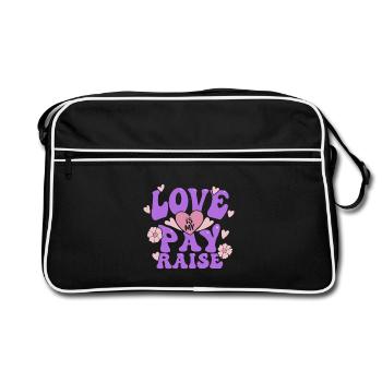 Caregiver Caregiver Geriatric Care Love Is My Pay Raise - Retro Bag - black/white - Front