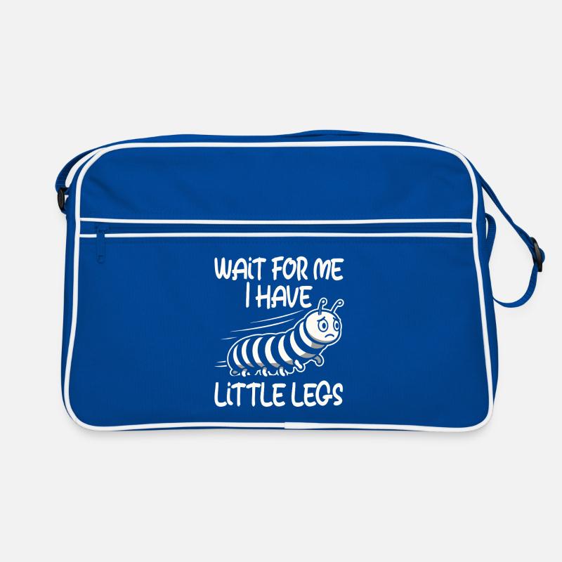 Short legs, caterpillar, meme, funny saying Retro Bag