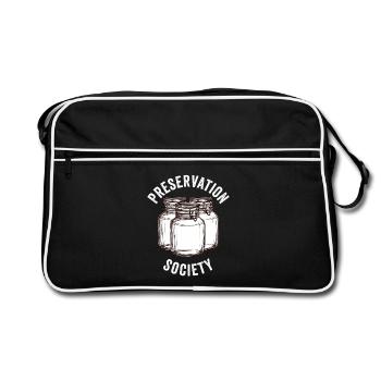 Société de Préservation de la Mise en Conserve Amusante - Sac Retro - noir/blanc - Devant