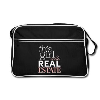 Cette fille vend de l’immobilier - Sac Retro - noir/blanc - Devant