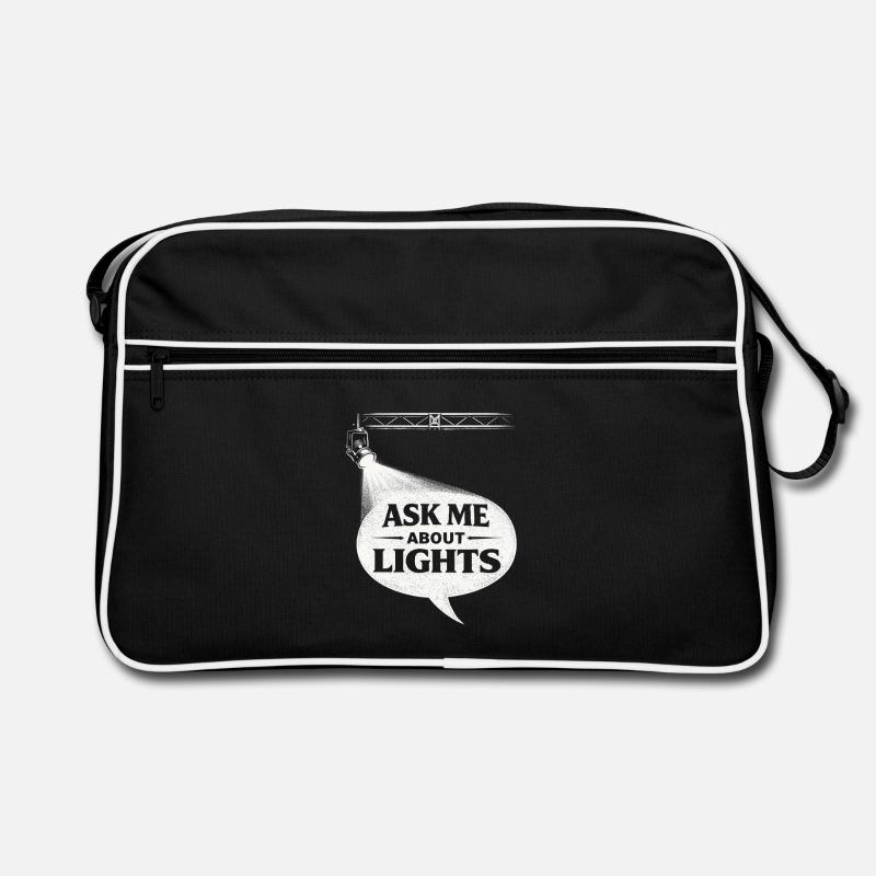Lichttechniker Ask Me About Lights Retro Tasche