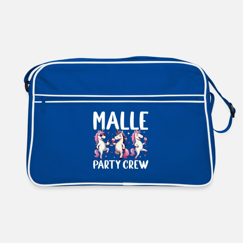 Malle Party Crew Einhorn Trinkspaß Mallorca Retro Tasche