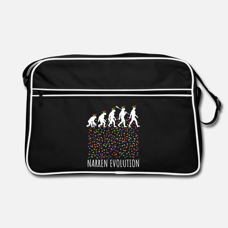Narren Evolution | Homo Karnevalis | Fastnacht Retro Tasche