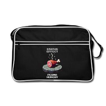 Toujours affamé | Chasseur, Collectionneur, Humour - Sac Retro - noir/blanc - Devant